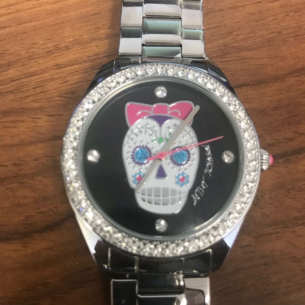 New, never worn Betsey Johnson Sugar Skull watch